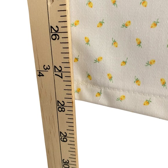 VTG Levi's For Me White Yellow Flowers Floral‎ Chino Pants Sz 27" Ultra Rare 70s - Picture 10 of 10